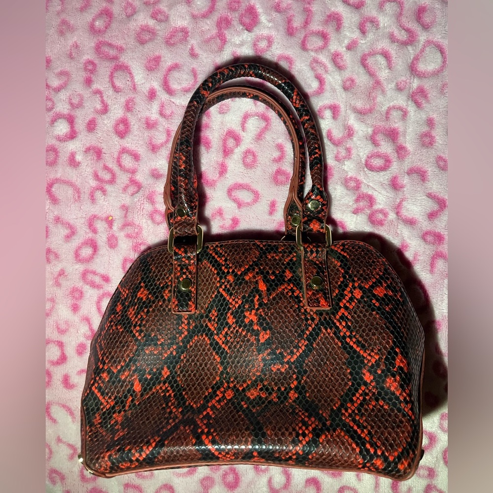 red snake skin small purse